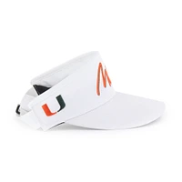 Men's '47 White Miami Hurricanes Melbourne brrr° Adjustable Visor