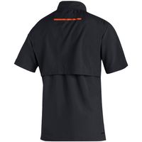 Men's adidas Black Miami Hurricanes 2021 Sideline AEROREADY Short Sleeve Quarter-Zip Jacket