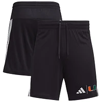Men's adidas Black Miami Hurricanes AEROREADY 7" Shorts