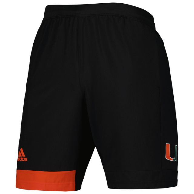 Short d'entraînement adidas Miami Hurricanes AEROREADY noir pour hommes