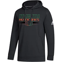 Sweat à capuche adidas Miami Hurricanes Night Strategy Game pour hommes, noir