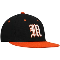 Casquette de baseball ajustée sur le terrain adidas Miami Hurricanes pour hommes, noire