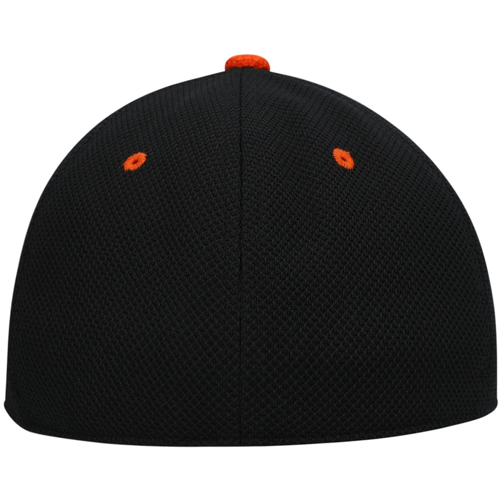 Casquette de baseball ajustée sur le terrain adidas Miami Hurricanes pour hommes, noire
