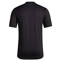 T-shirt d'avant-match adidas Miami Hurricanes Strategy pour homme noir