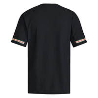 Men's adidas  Black Miami Hurricanes V-Neck Baseball Jersey