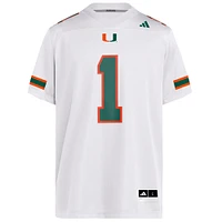 Men's adidas Cam Ward White Miami Hurricanes NIL Football Player Jersey