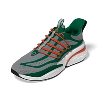 Men's adidas Green/Orange Miami Hurricanes Alphaboost V1 Sustainable BOOST Shoes