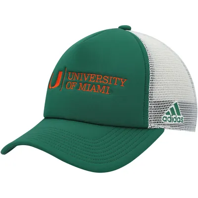 Adidas Men's Green, Orange Miami Hurricanes On-Field Baseball Fitted Hat