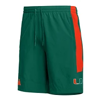 Short adidas Miami Hurricanes AEROREADY vert pour homme