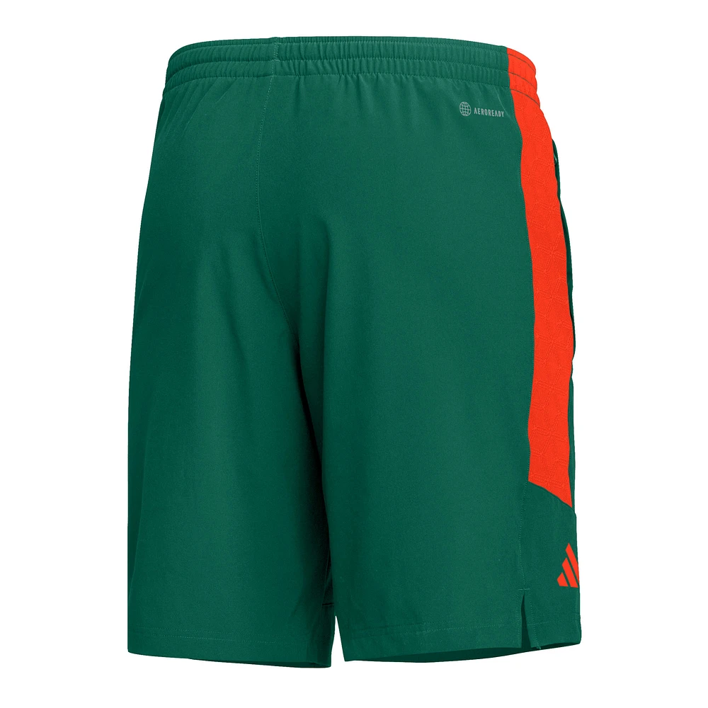 Short adidas Miami Hurricanes AEROREADY vert pour homme