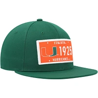 Casquette adidas Miami Hurricanes Established Snapback pour homme verte