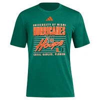 Men's adidas Green Miami Hurricanes Locker Swish Tri-Blend T-Shirt