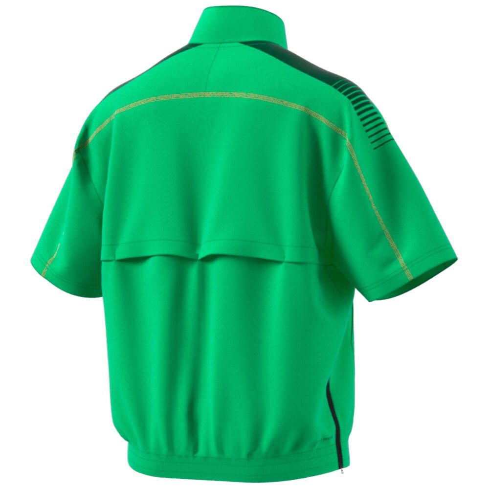 Men's adidas Green Miami Hurricanes Nights Strategy Half-Zip Short Sleeve Jacket