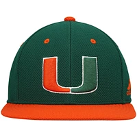 Casquette de baseball ajustée sur le terrain des Hurricanes Miami adidas pour hommes