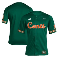 Men's adidas Green Miami Hurricanes Reverse Retro Replica Baseball Jersey