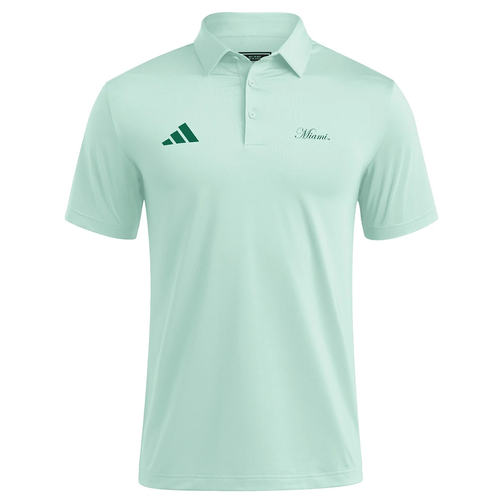 Polo adidas Ultimate 365 vert Miami Hurricanes pour homme