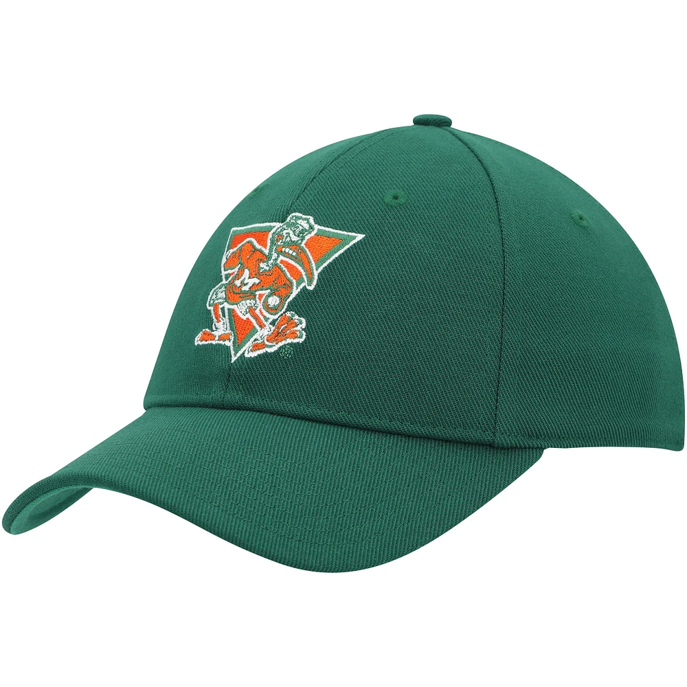 Casquette flex souple adidas Miami Hurricanes Vault pour homme verte