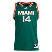 Men's adidas Haley Cavinder Green Miami Hurricanes Replica Basketball Jersey