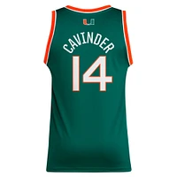 Men's adidas Haley Cavinder Green Miami Hurricanes Replica Basketball Jersey