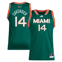 Men's adidas Haley Cavinder Green Miami Hurricanes Replica Basketball Jersey
