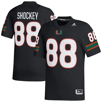 Men's adidas Jeremy Shockey Black Miami Hurricanes Retired Football Player Jersey