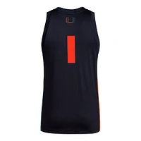 Maillot adidas #1 Miami Hurricanes Swingman pour hommes, noir