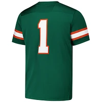 Maillot de football adidas #1 vert Miami Hurricanes Premier pour homme