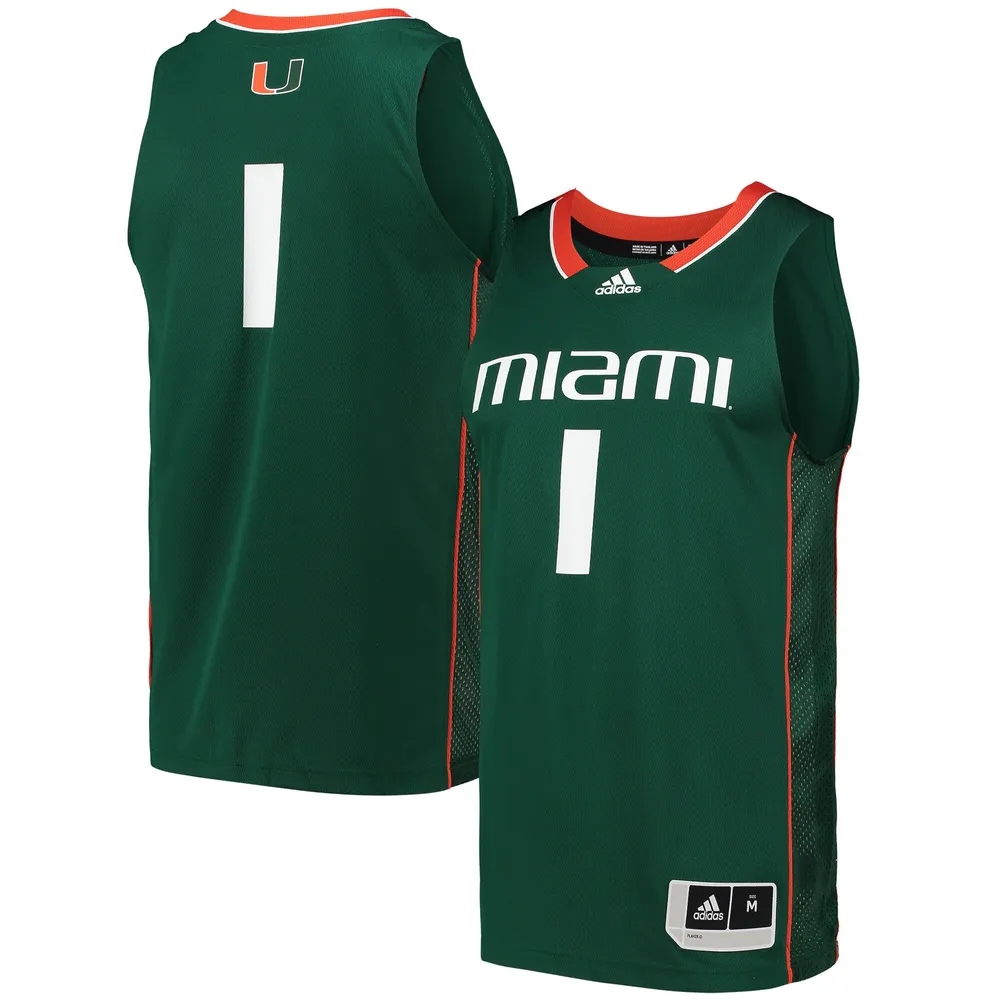 transacción función Impresionismo Lids #1 Miami Hurricanes adidas Swingman Basketball Jersey - Green | Green  Tree Mall