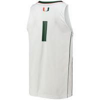 Men's adidas #1 Green Miami Hurricanes Team Premier Football Jersey