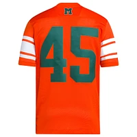 Men's adidas  #45 Orange Miami Hurricanes Football Icon Premier Jersey