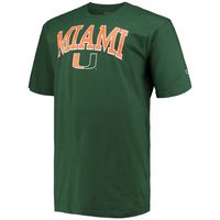 Men's Champion Green Miami Hurricanes Big & Tall Arch Over Wordmark T-Shirt