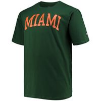 Men's Champion Green Miami Hurricanes Big & Tall Arch Team Logo T-Shirt