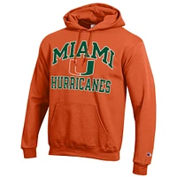 Sweat à capuche Champion Orange Miami Hurricanes High Motor pour homme