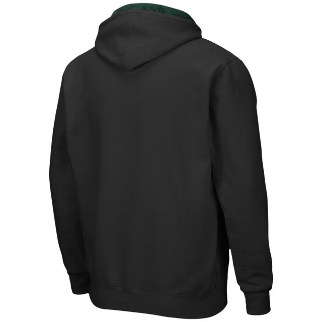 Sweat à capuche zippé complet Colosseum Miami Hurricanes Arch & Logo pour homme noir