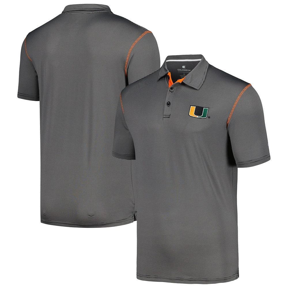 Polo Colosseum Miami Hurricanes Cameron pour homme noir