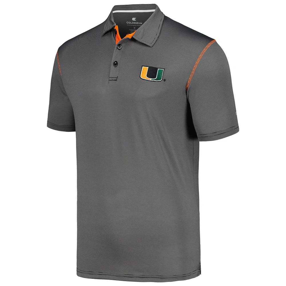 Polo Colosseum Miami Hurricanes Cameron pour homme noir