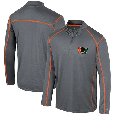 Coupe-vent à quart de zip Colosseum Miami Hurricanes Cameron pour homme, noir