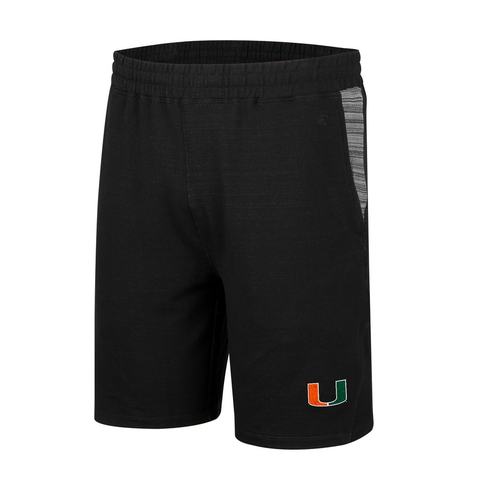 Men's Colosseum Black Miami Hurricanes Wild Party Shorts