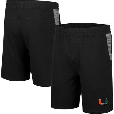 Men's Colosseum Black Miami Hurricanes Wild Party Shorts