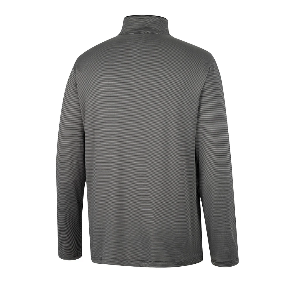 Men's Colosseum Charcoal Miami Hurricanes Logo Quarter-Zip Windshirt