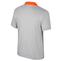 Men's Colosseum Gray Miami Hurricanes Big & Tall Tuck Striped Polo