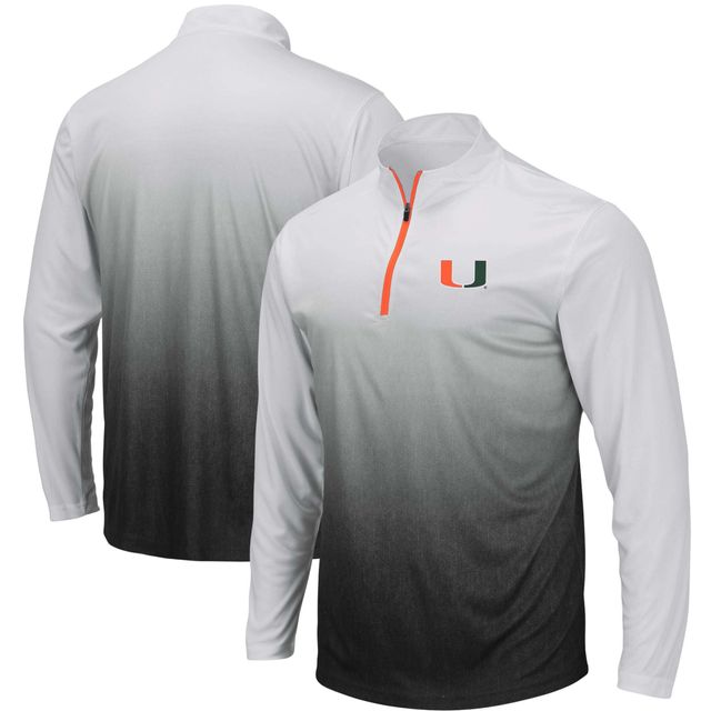 Veste Colosseum Gray Miami Hurricanes Magic Team Logo Quarter-Zip pour homme