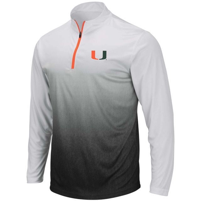 Veste Colosseum Gray Miami Hurricanes Magic Team Logo Quarter-Zip pour homme