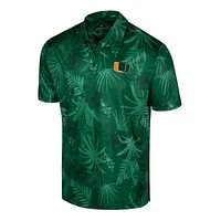 Men's Colosseum Green Miami Hurricanes Big & Tall Palms Polo