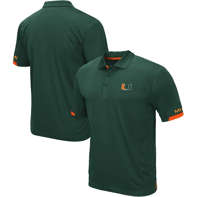 Men's Colosseum Green Miami Hurricanes Big & Tall Santry Polo