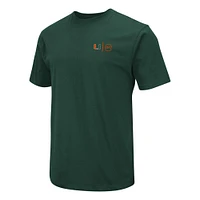 Colosseum Green Miami Hurricanes OHT T-shirt d'appréciation militaire pour homme