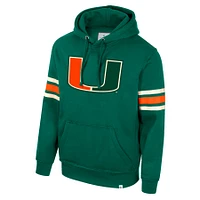 Pull à capuche vert Colosseum pour hommes, salutation des Hurricanes de Miami