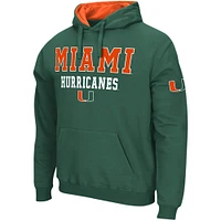 Men's Colosseum Green Miami Hurricanes Sunrise Pullover Hoodie