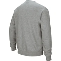 Men's Colosseum Heather Gray Miami Hurricanes Arch & Logo Crew Neck Sweatshirt