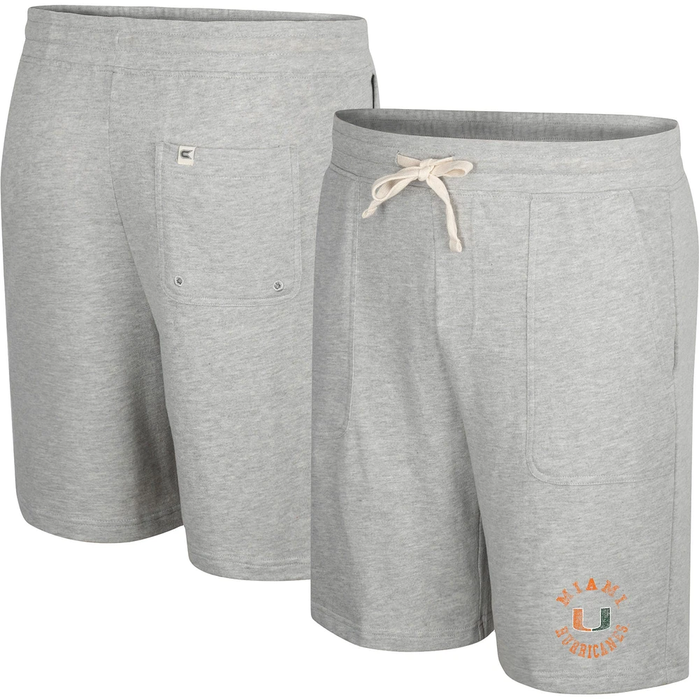 Men's Colosseum Heather Gray Miami Hurricanes Love To Hear This Terry Shorts